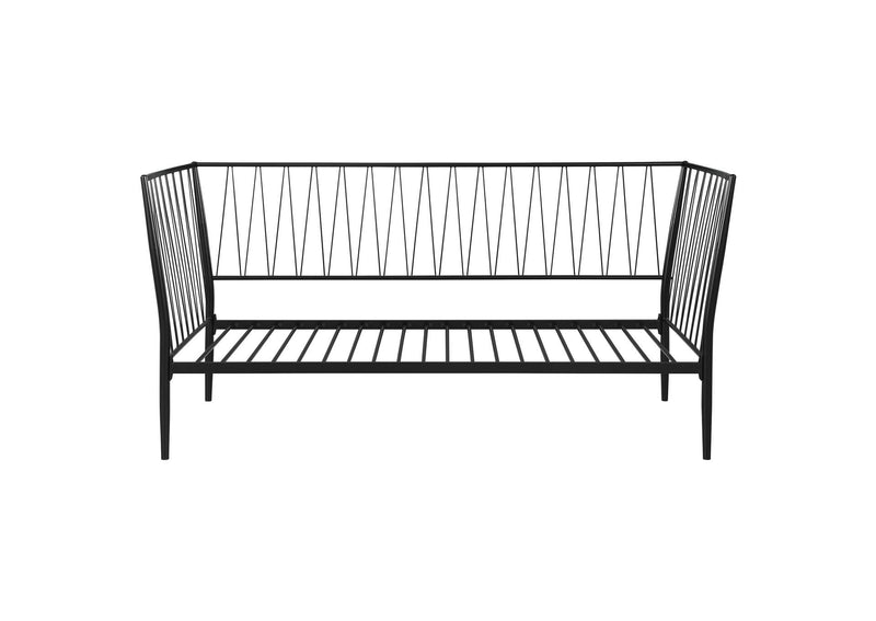 301057 Richland Metal Twin Daybed Bed Frame Matte Black