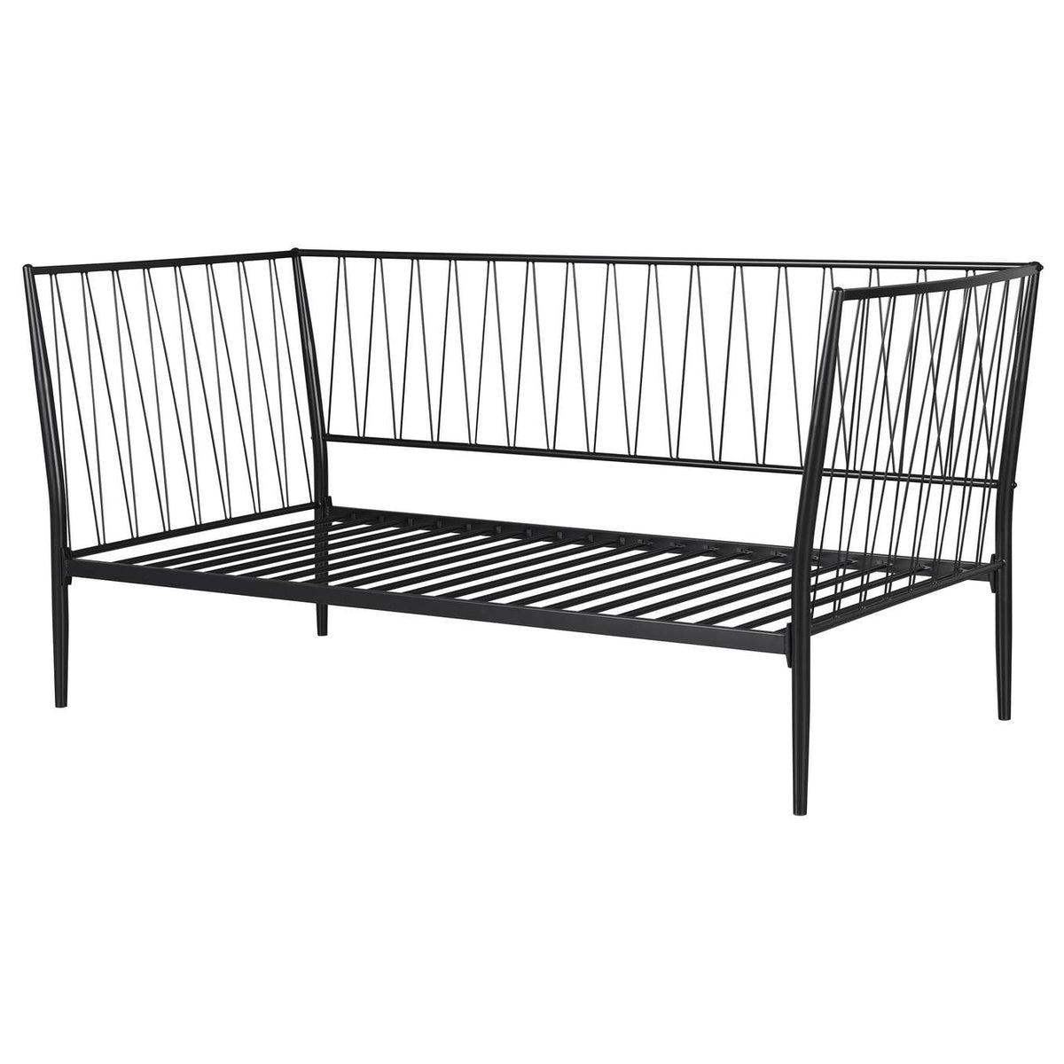 301057 Richland Metal Twin Daybed Bed Frame Matte Black
