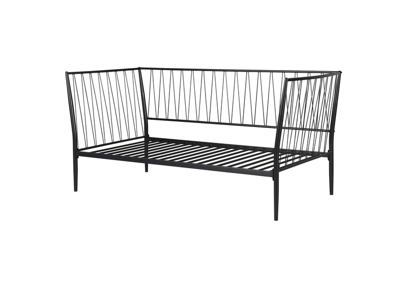 301057 Richland Metal Twin Daybed Bed Frame Matte Black