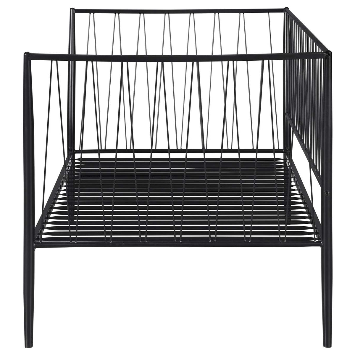 301057 Richland Metal Twin Daybed Bed Frame Matte Black