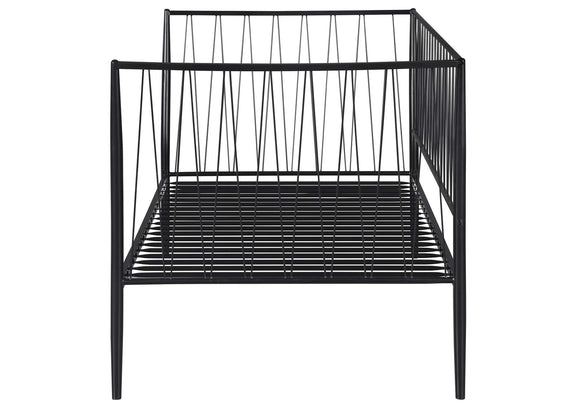 301057 Richland Metal Twin Daybed Bed Frame Matte Black
