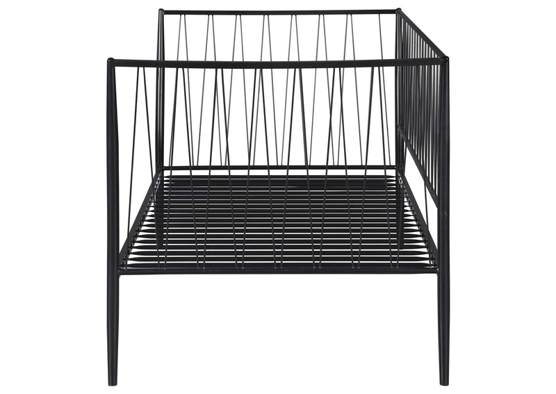 301057 Richland Metal Twin Daybed Bed Frame Matte Black