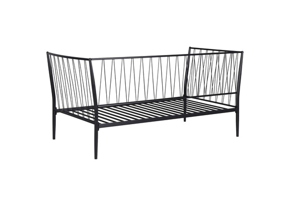 301057 Richland Metal Twin Daybed Bed Frame Matte Black