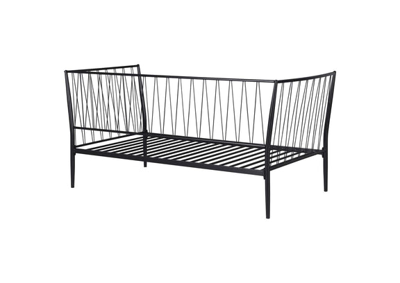 301057 Richland Metal Twin Daybed Bed Frame Matte Black