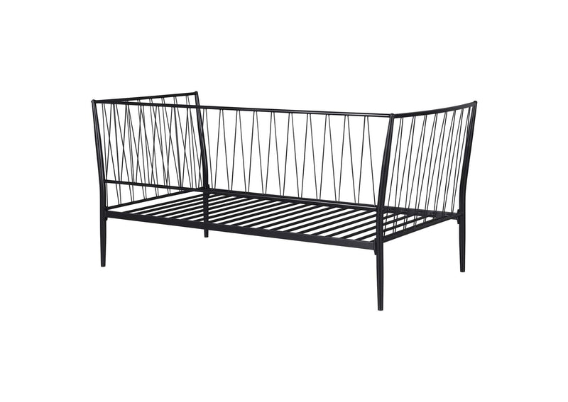 301057 Richland Metal Twin Daybed Bed Frame Matte Black