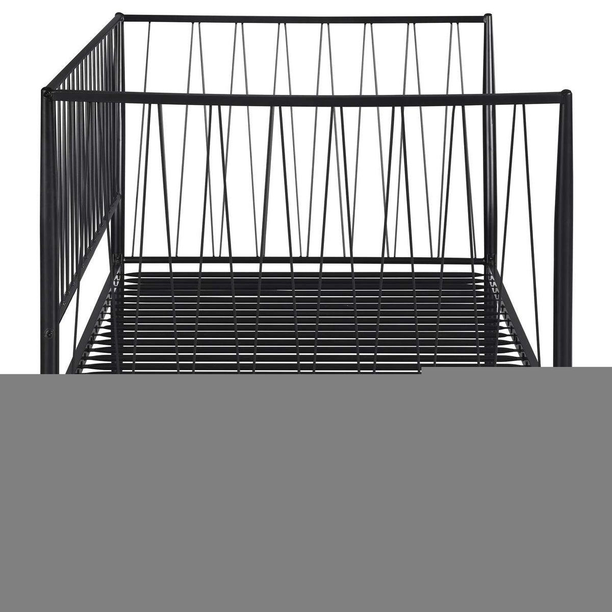 301057 Richland Metal Twin Daybed Bed Frame Matte Black