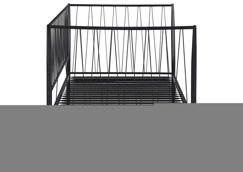 301057 Richland Metal Twin Daybed Bed Frame Matte Black