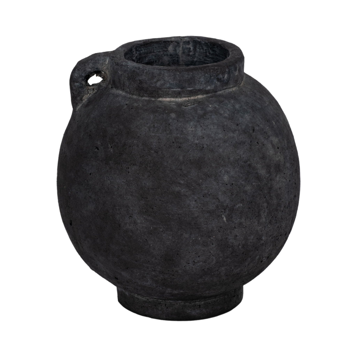 7" Bulbous Jug With Handle - Black