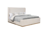 302046KE Nala Eastern King Bouclé Upholstered Platform Bed Cream