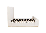 302046KE Nala Eastern King Bouclé Upholstered Platform Bed Cream