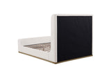 302046Q Nala Queen Bouclé Upholstered Platform Bed Cream
