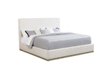 302053KE Knox Eastern King Bouclé Upholstered Platform Bed Cream
