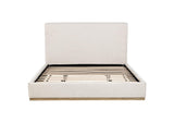 302053KE Knox Eastern King Bouclé Upholstered Platform Bed Cream