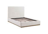 Knox Queen Bouclé Upholstered Platform Bed Cream