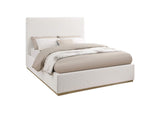 302053Q Knox Queen Bouclé Upholstered Platform Bed Cream
