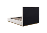 302053Q Knox Queen Bouclé Upholstered Platform Bed Cream