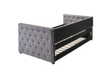 302161 Mockern Upholstered Twin Daybed with Trundle Grey
