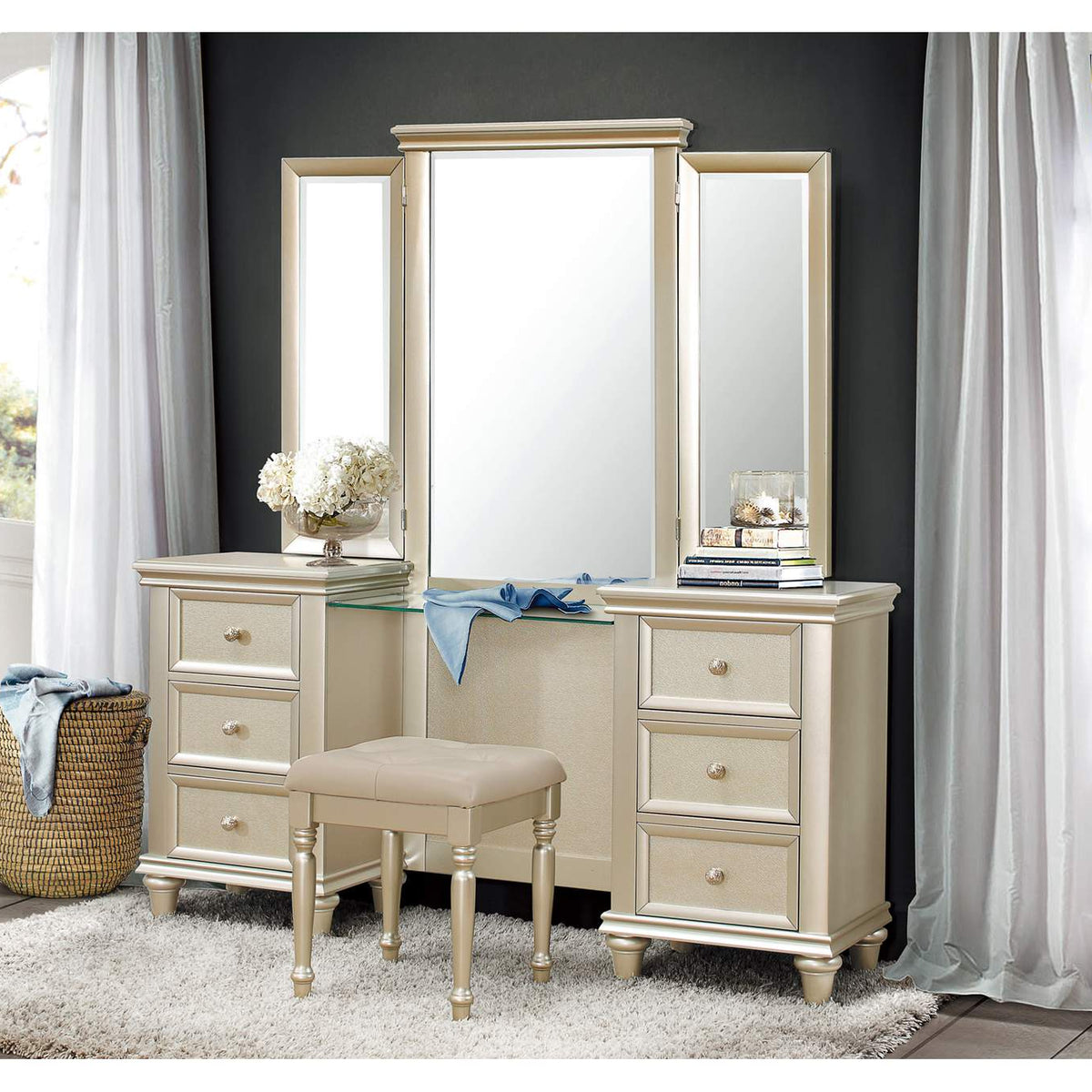 1928-14 Celandine Dressing Table Stool