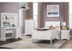 CHARLIE-WHITE-TB_DR_MR_NS CHARLIE WHITE TWIN BED, DRESSER, MIRROR AND NIGHTSTAND
