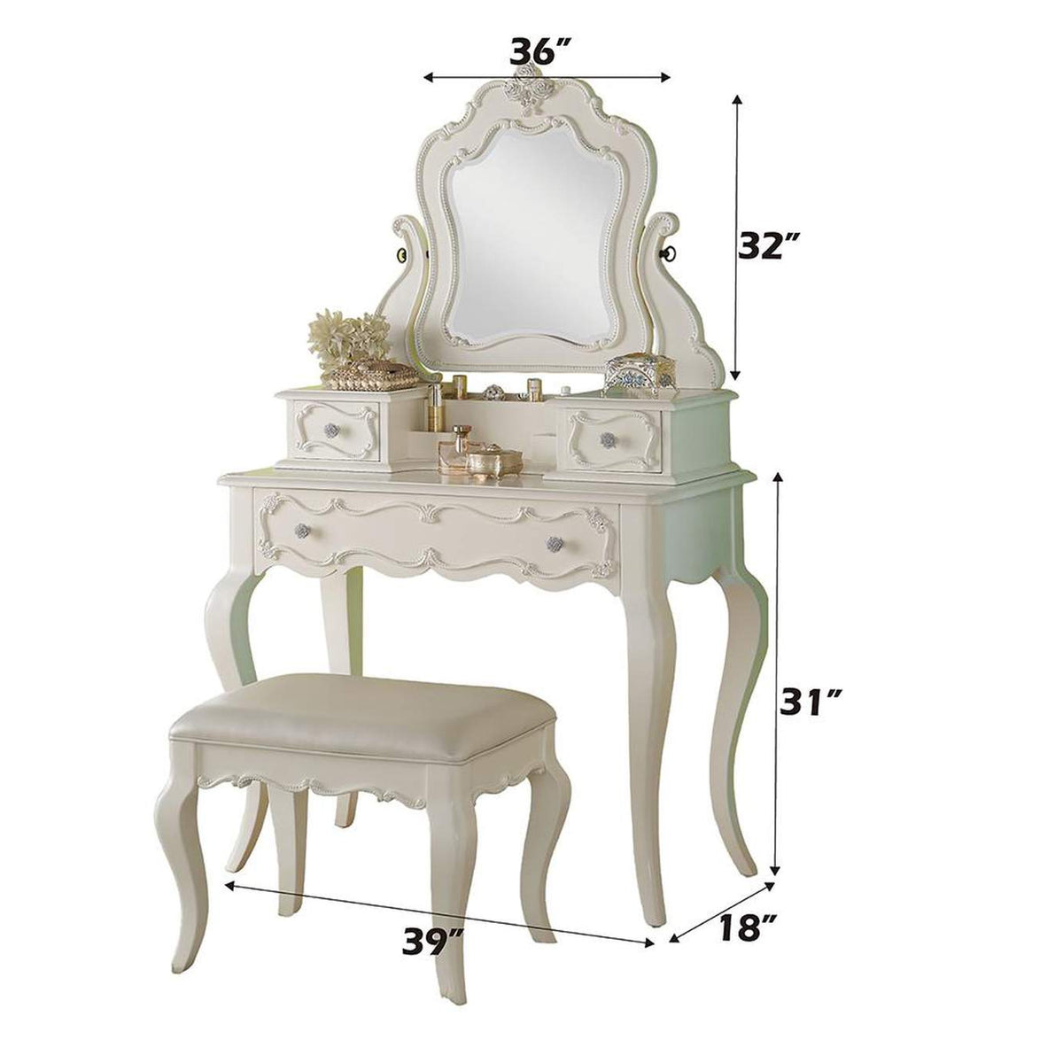 30516 Edalene Vanity Desk with Mirror