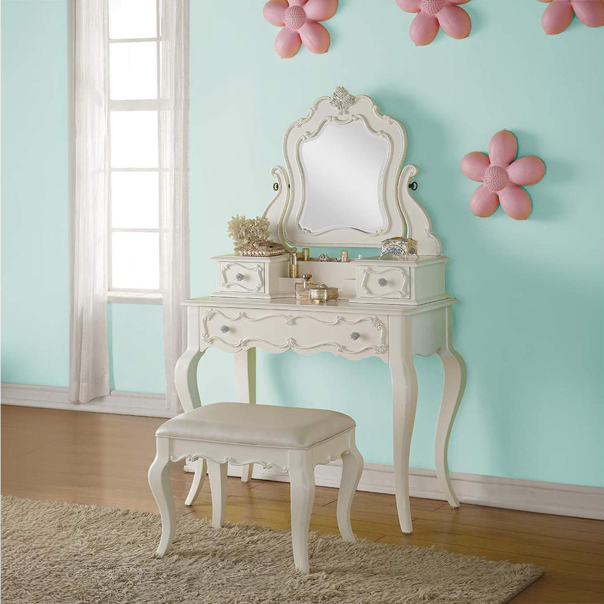 30516 Edalene Vanity Desk with Mirror