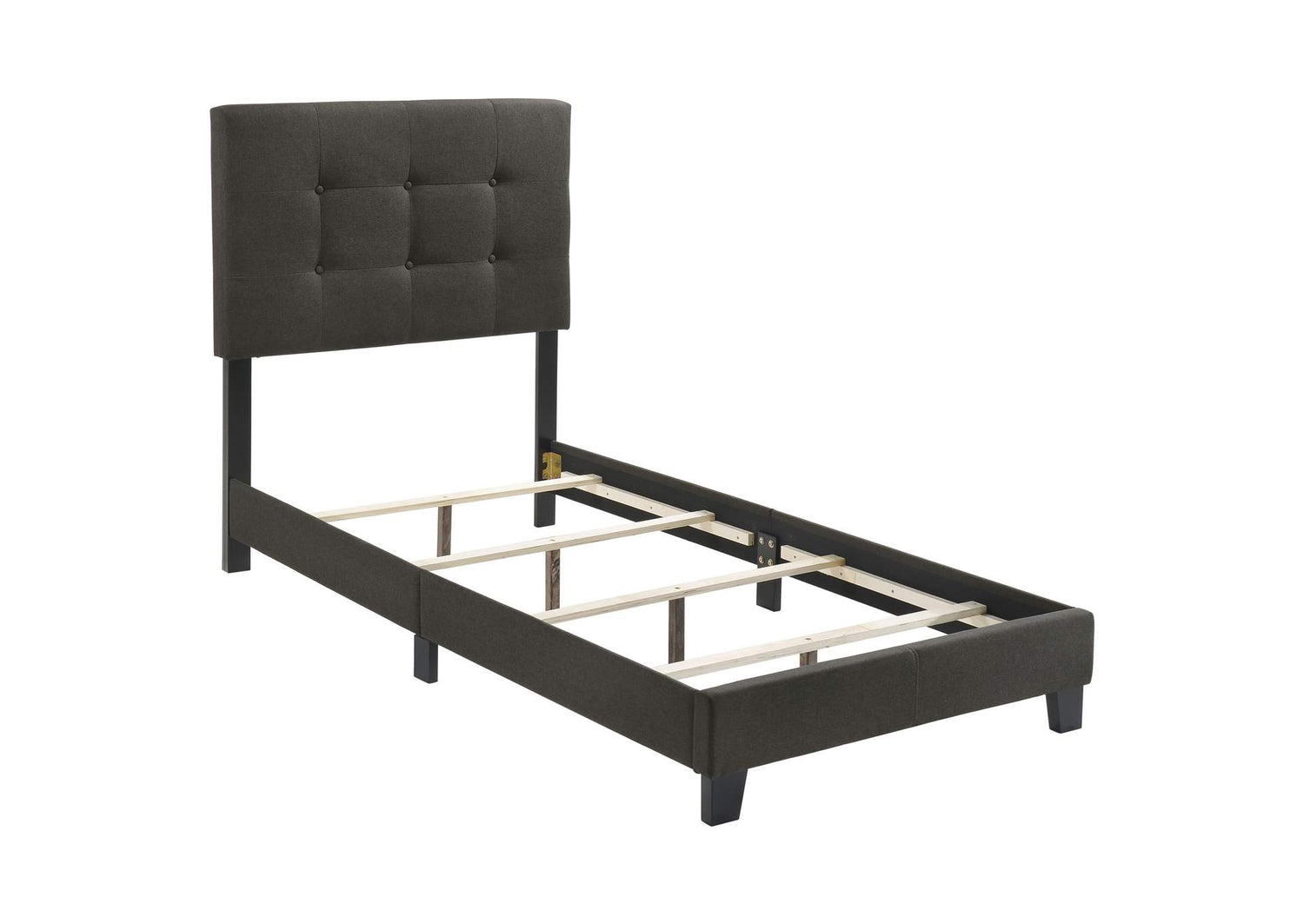 Mapes Upholstered Twin Panel Bed Charcoal