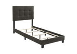 Mapes Upholstered Twin Panel Bed Charcoal