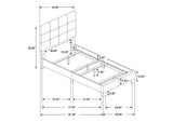 305746T Mapes Upholstered Twin Panel Bed Charcoal