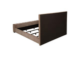 305811KE Senna Upholstered Eastern King Audio Flame Visualizer Bed Brown
