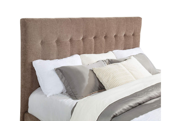 305811Q Senna Upholstered Queen Audio Flame Visualizer Bed Brown