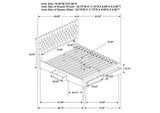 305877KE Soledad Upholstered Eastern King Storage Panel Bed Grey