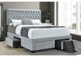 305878Q Soledad Upholstered Queen Storage Panel Bed Light Grey