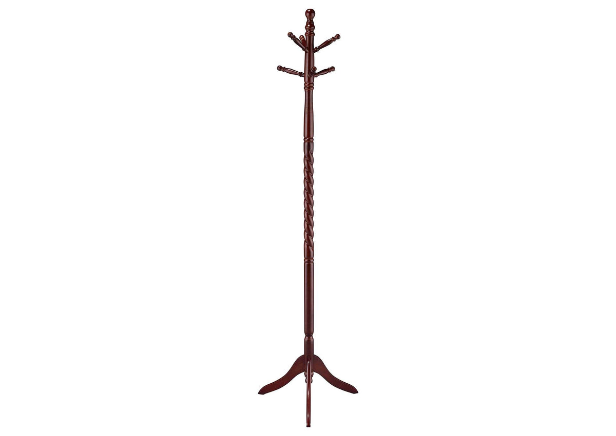 Riona 6 Hook Freestanding Wood Coat Rack Hat Hanger Merlot