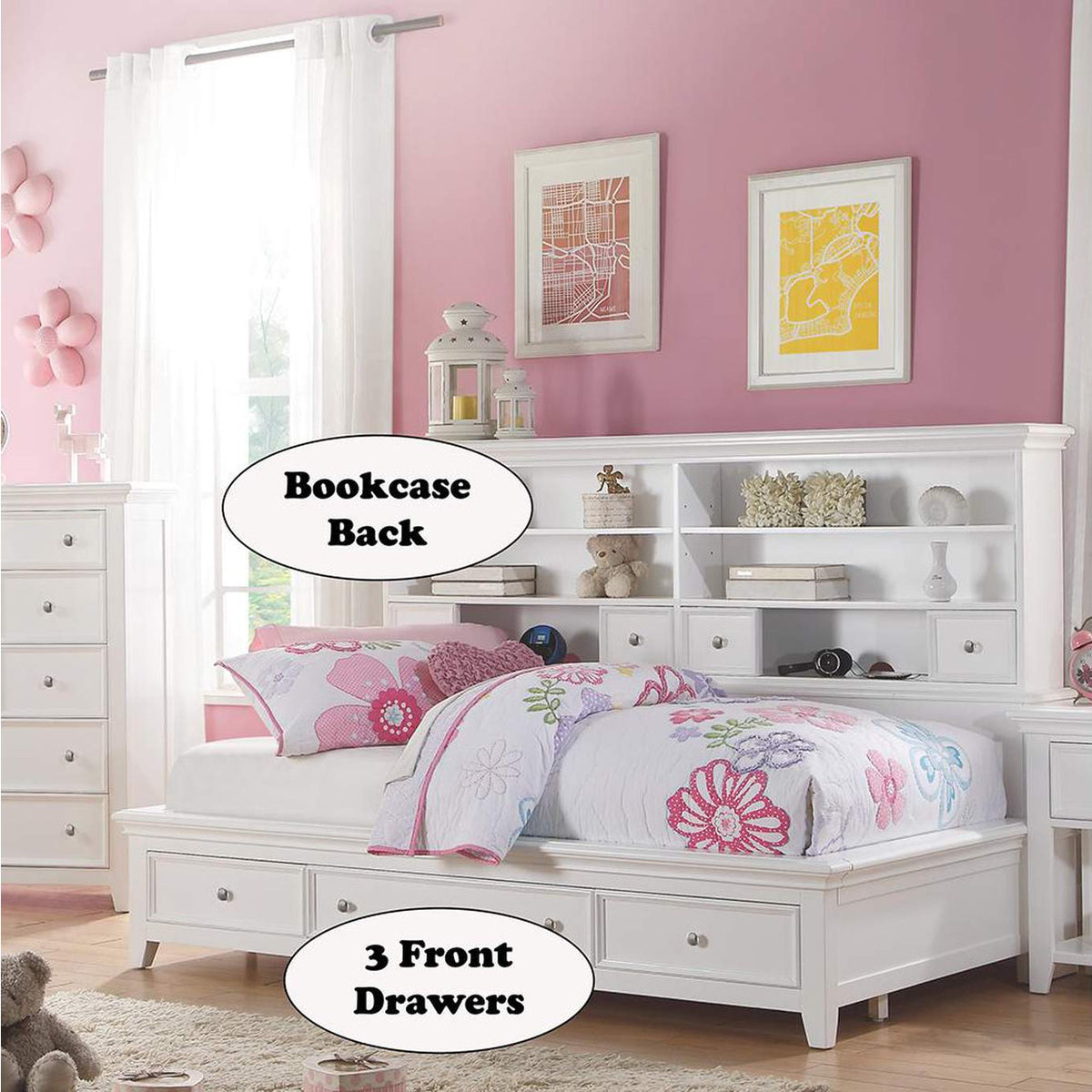 30590T Lacey Daybed with Storage - Twin