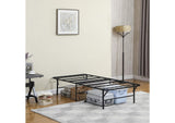 305957T Mabel Metal Twin Mattress Support Platform Bed Black