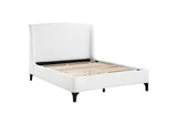 Mosby Upholstered Eastern King Wingback Bed Snow