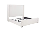 306051KE Natasha 65-inch Upholstered Eastern King Wingback Bed Cream