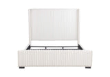 306051KE Natasha 65-inch Upholstered Eastern King Wingback Bed Cream
