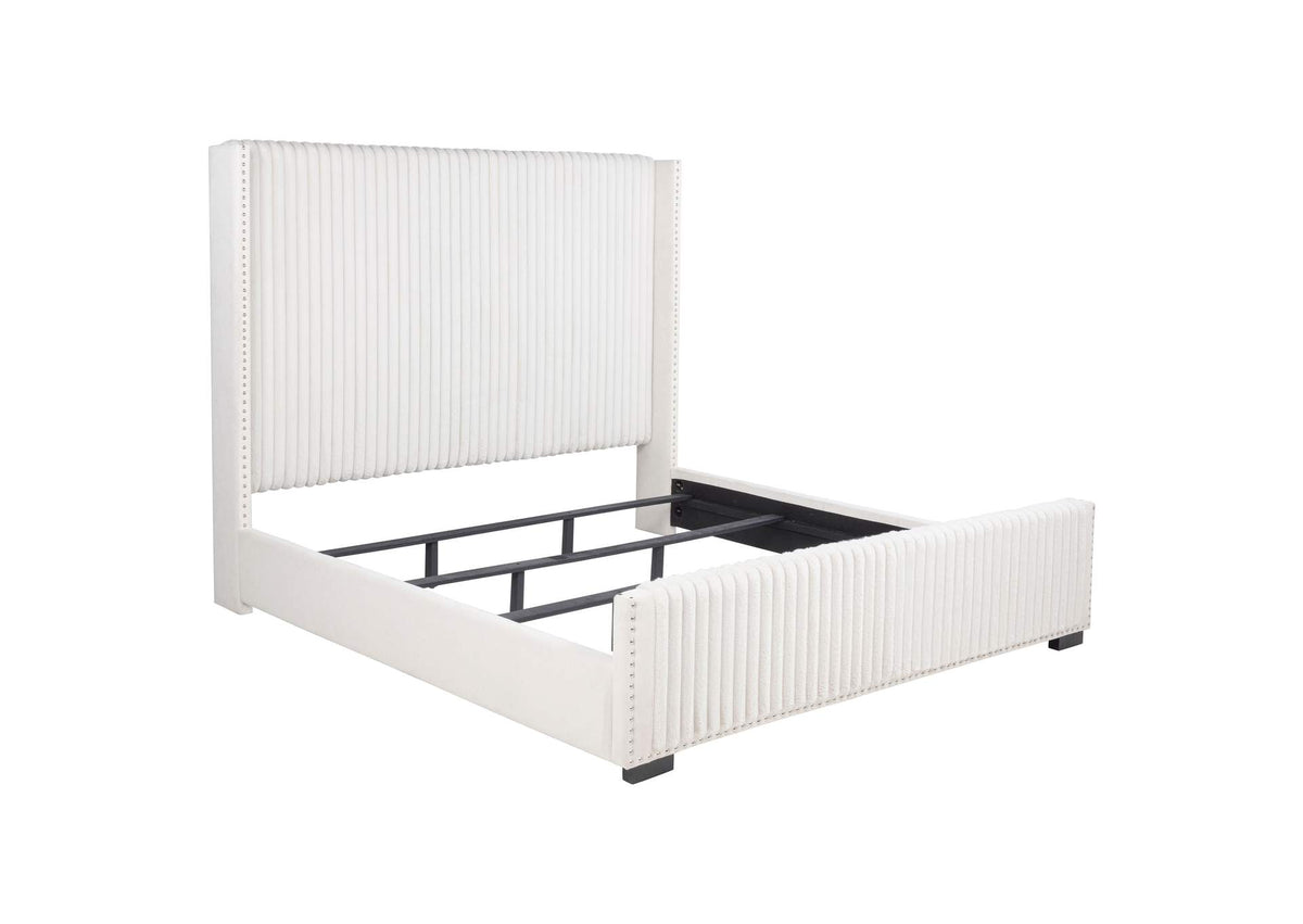 306051KW Natasha 65-inch Upholstered California King Bed Cream
