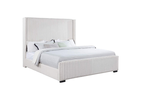 306051KW Natasha 65-inch Upholstered California King Bed Cream