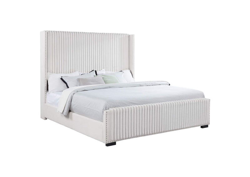 306051KW Natasha 65-inch Upholstered California King Bed Cream