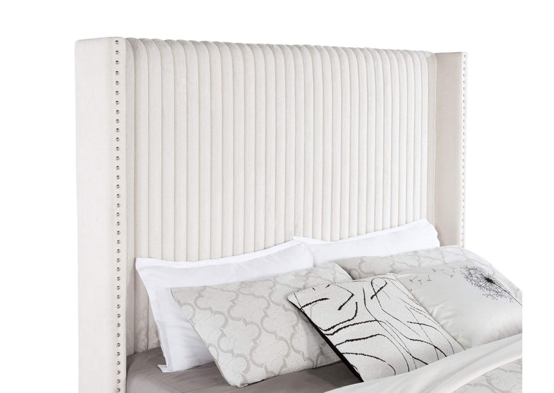 306051KW Natasha 65-inch Upholstered California King Bed Cream