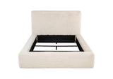 306141KW Rebecca Faux Fur Upholstered California King Bed Cream