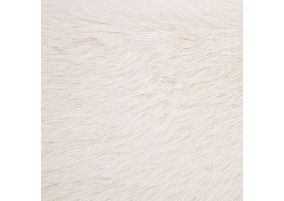 306141KW Rebecca Faux Fur Upholstered California King Bed Cream