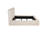 306141Q Rebecca Faux Fur Upholstered Queen Bed Cream