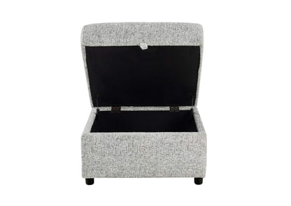 U9401-NICKEL-OTT_W_STORAGE U9401 NICKEL SOFA BED OTTOMAN WITH STORAGE
