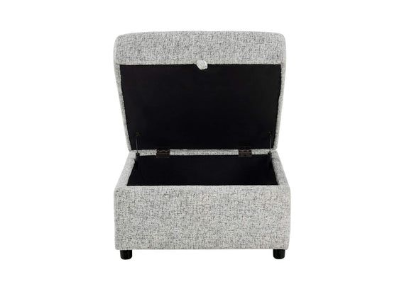 U9401-NICKEL-OTT_W_STORAGE U9401 NICKEL SOFA BED OTTOMAN WITH STORAGE