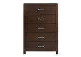 RV2684A Riva Five Drawer Chest In Chocolate Brown (2024)