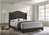 310072F Sonoma Upholstered Full Wingback Bed Grey