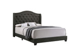 310072F Sonoma Upholstered Full Wingback Bed Grey